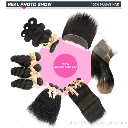 New Arrival Human Brazilian Hair Weave Frontal Closures Natural Straight Ear to Ear Lace Frontal Closure